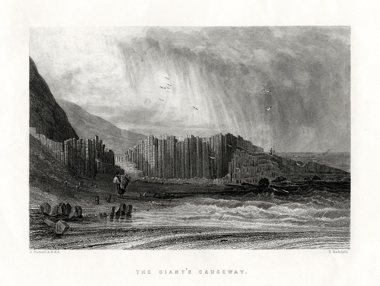 The Giants Causeway, Antrimin kreivikunta, Pohjois-Irlanti, 1884 tekijältä Edward Radclyffe