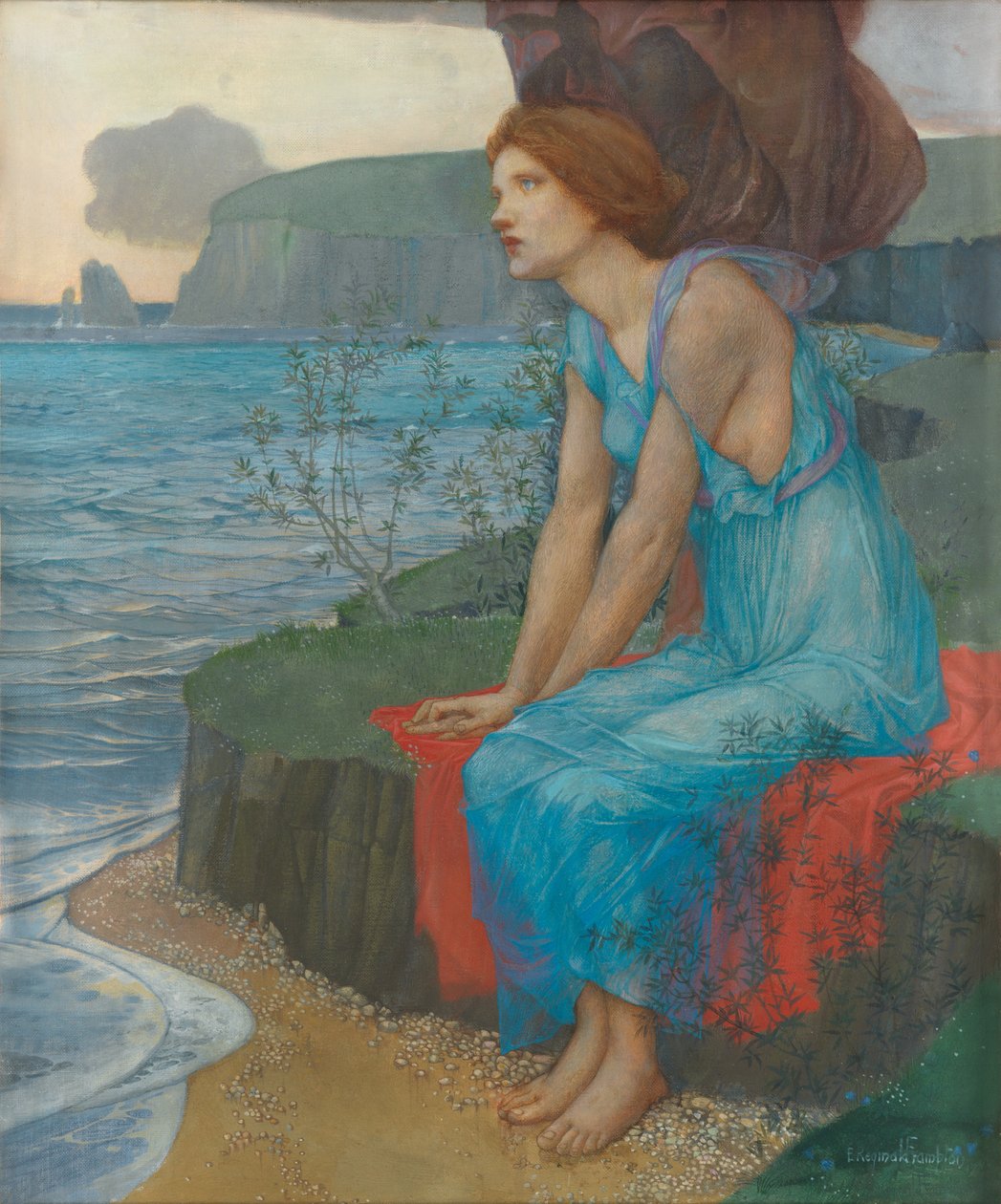 Ariadne Naxoksen saarella (tempera kankaalle) tekijältä Edward Reginald Frampton