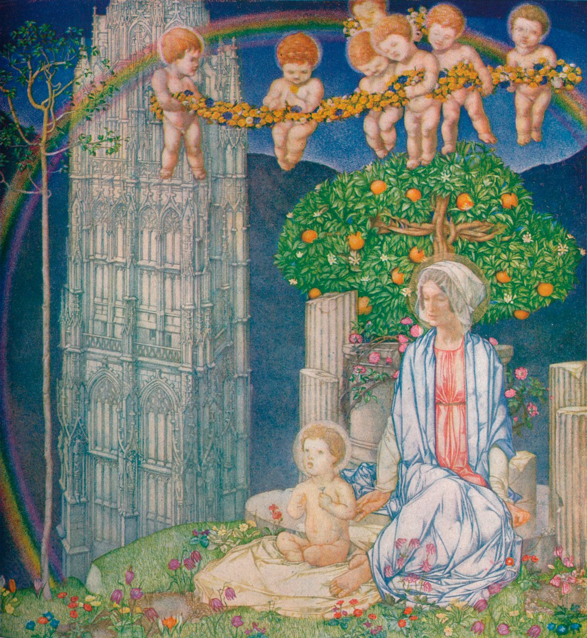 Our Lady of Promise, c1918, 1919 tekijältä Edward Reginald Frampton