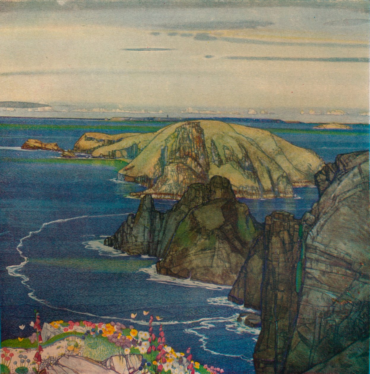 Brecqhoun saari, Off Sark, vuodelta 1921 tekijältä Edward Reginald Frampton