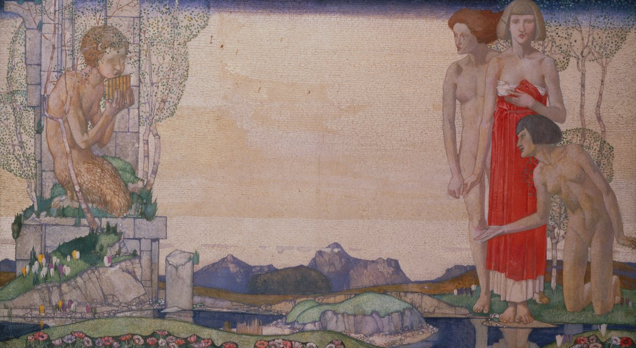 The Voice of Pan (öljy kankaalle) tekijältä Edward Reginald Frampton