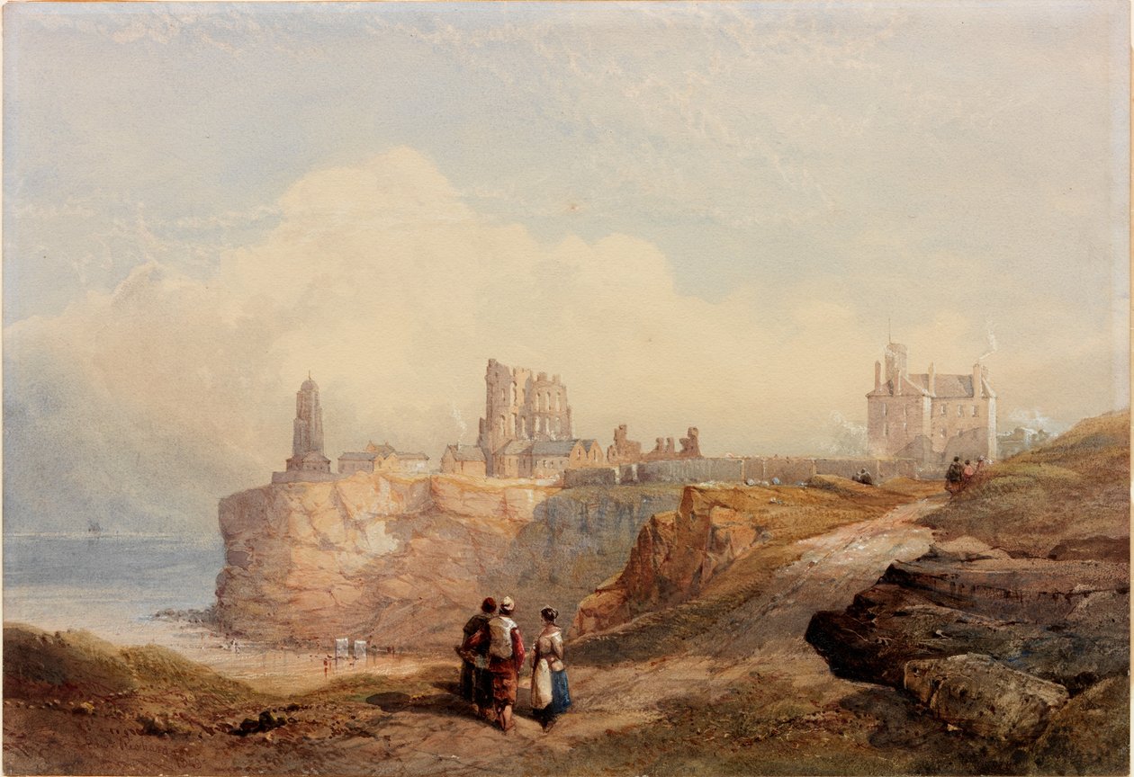 Tynemouth Priory (vartalon väri ja akvarelli paperille) tekijältä Edward Richardson