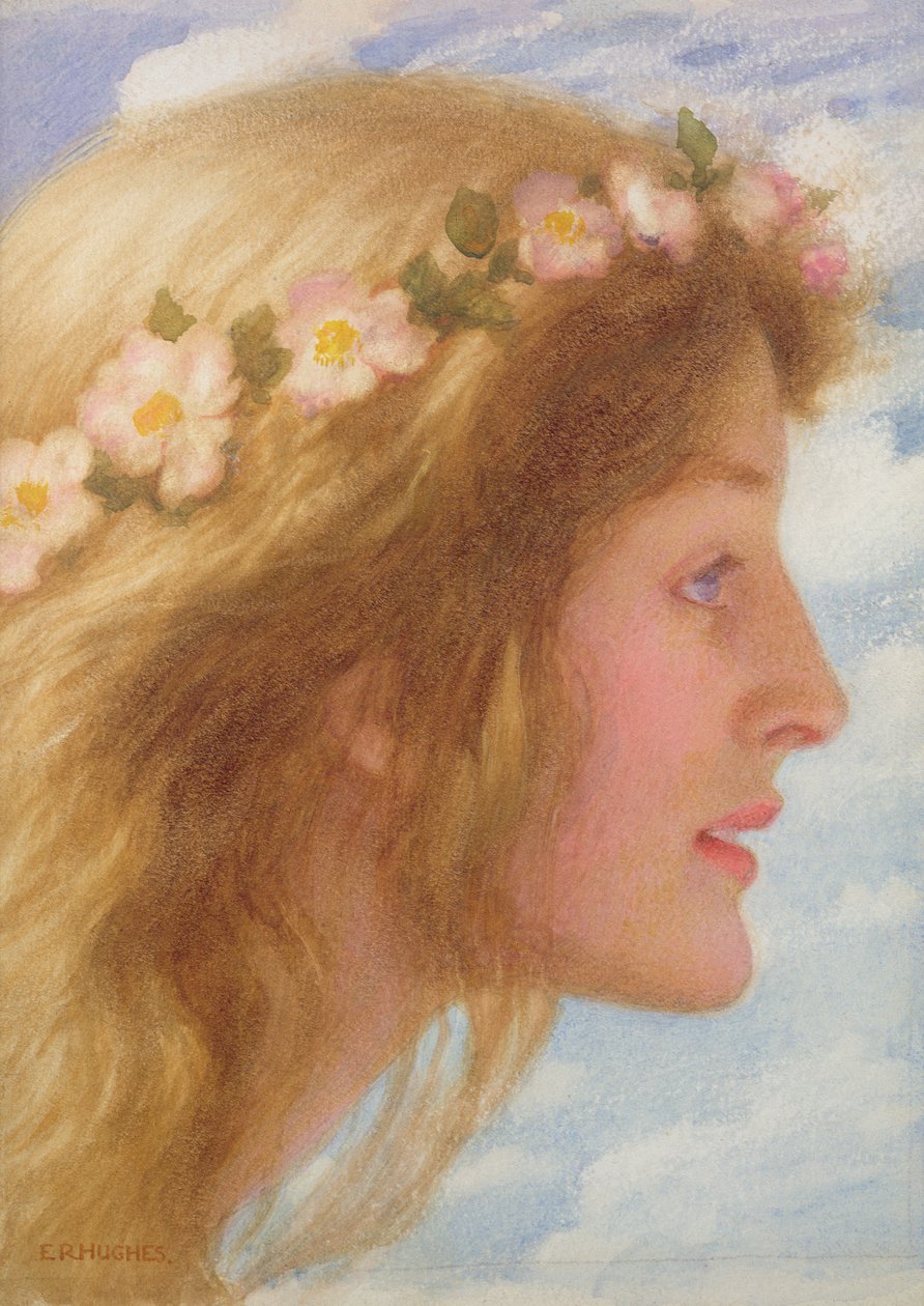 Huonekalut ja erilaiset esineet 1100- ja 1300-luvuilta tekijältä Edward Robert Hughes