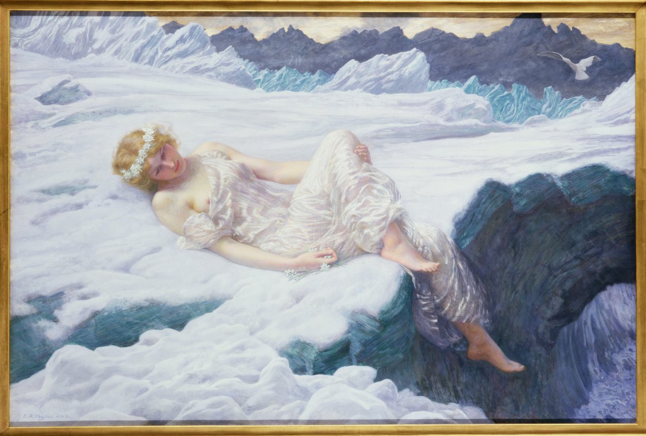 Huonekalut ja erilaiset esineet 1100- ja 1300-luvuilta tekijältä Edward Robert Hughes