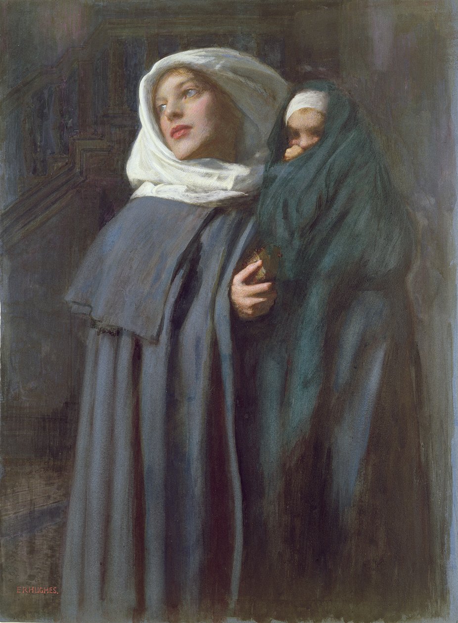 Huonekalut ja erilaiset esineet 1100- ja 1300-luvuilta tekijältä Edward Robert Hughes