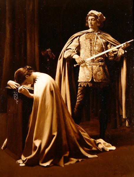 Twixt Hope and Fear (öljy kankaalle) tekijältä Edward Robert Hughes