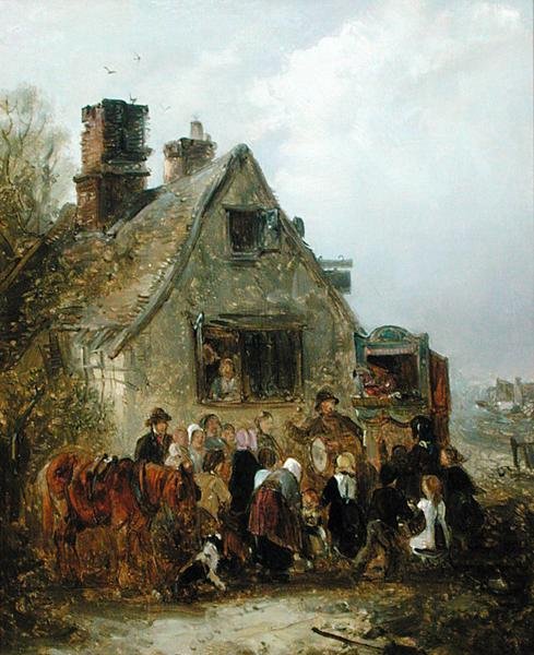 The Punch and Judy Show (öljy kankaalle) tekijältä Edward Robert Smythe