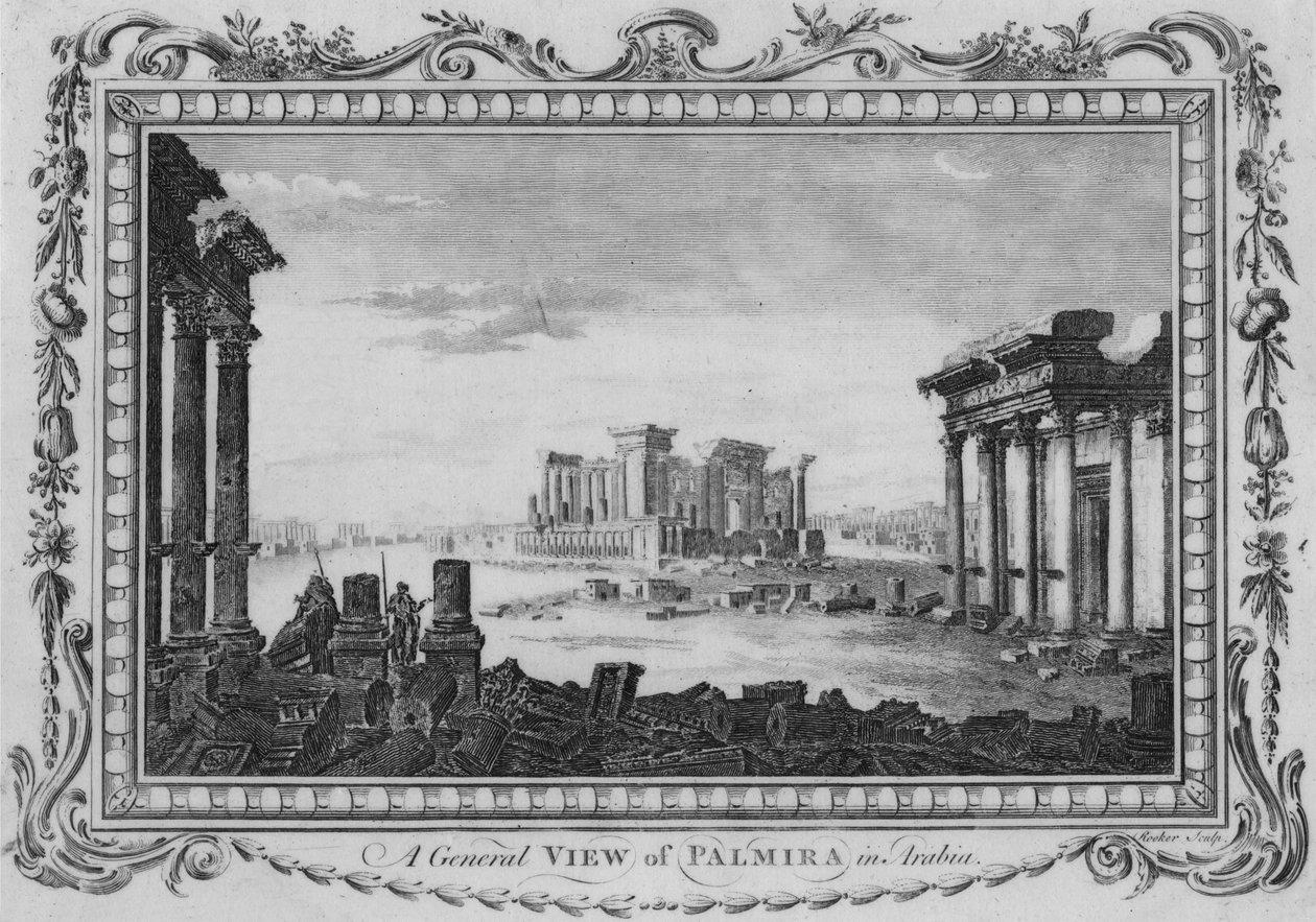 Yleinen näkymä Palmirasta Arabiassa, n. 1770 tekijältä Edward Rooker