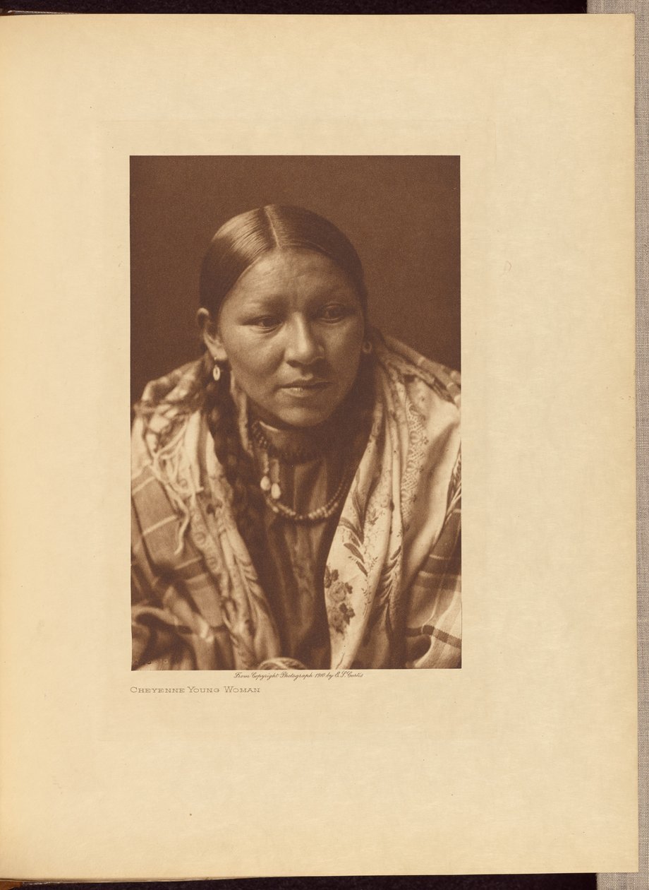 Cheyenne nuori nainen tekijältä Edward S. Curtis