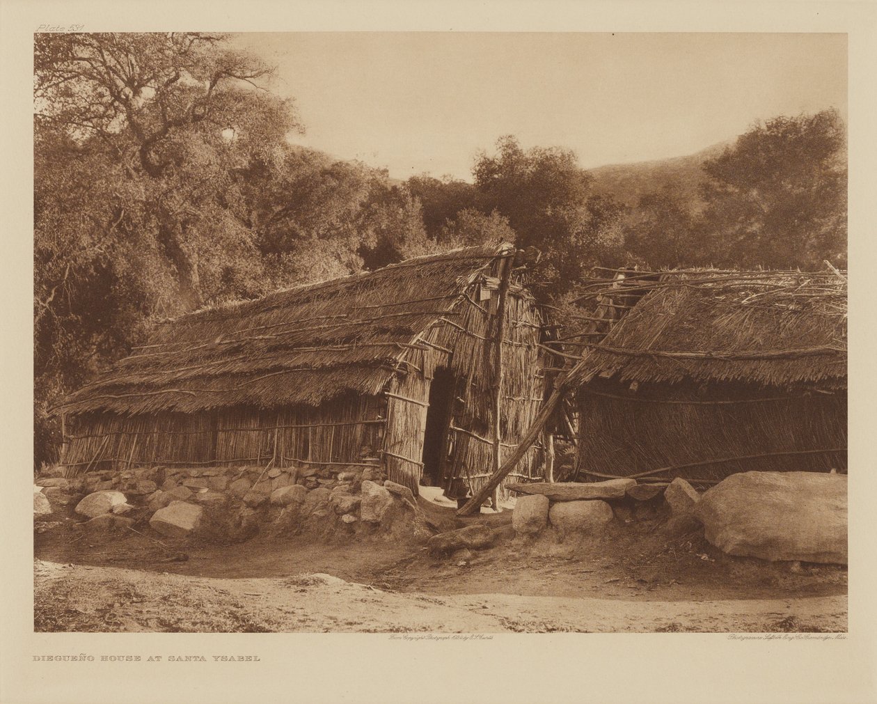 Diegueño-talo Santa Ysabelissa tekijältä Edward S. Curtis