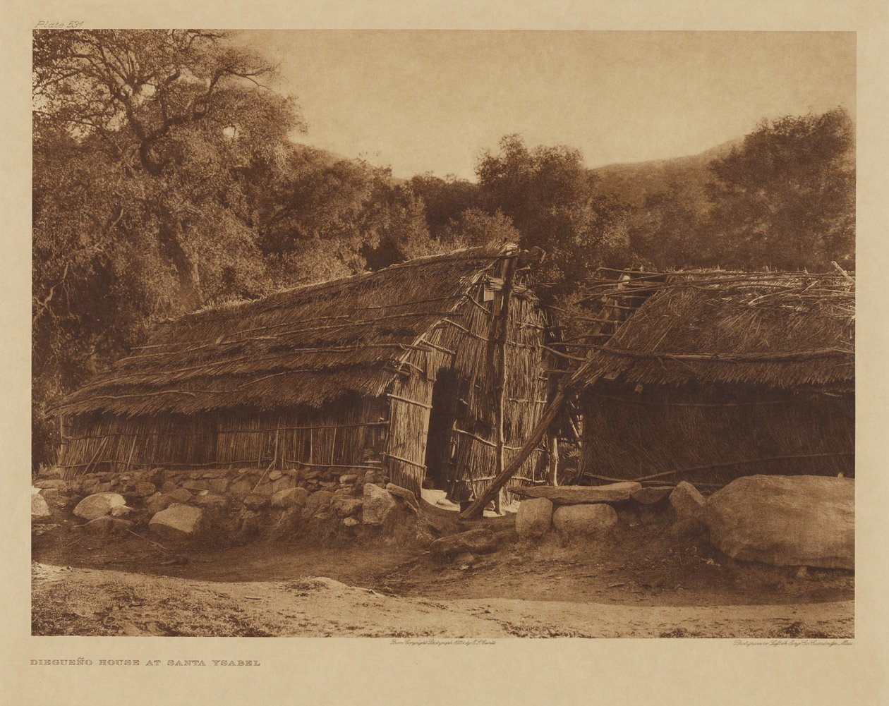 Diegueño-talo Santa Ysabelissa tekijältä Edward S. Curtis