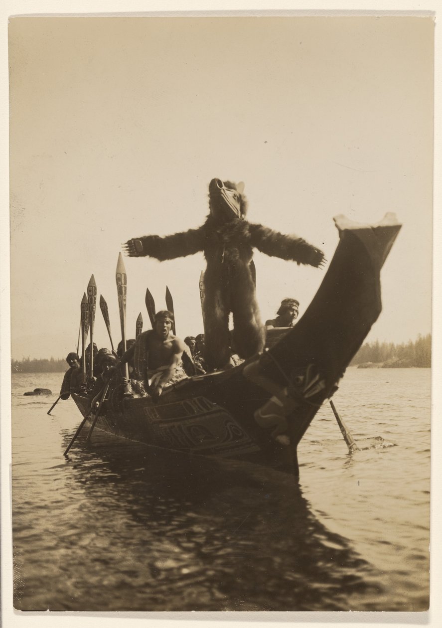 [Sanansaattajat pyytävät Waketin tyttären kättä] tekijältä Edward S. Curtis