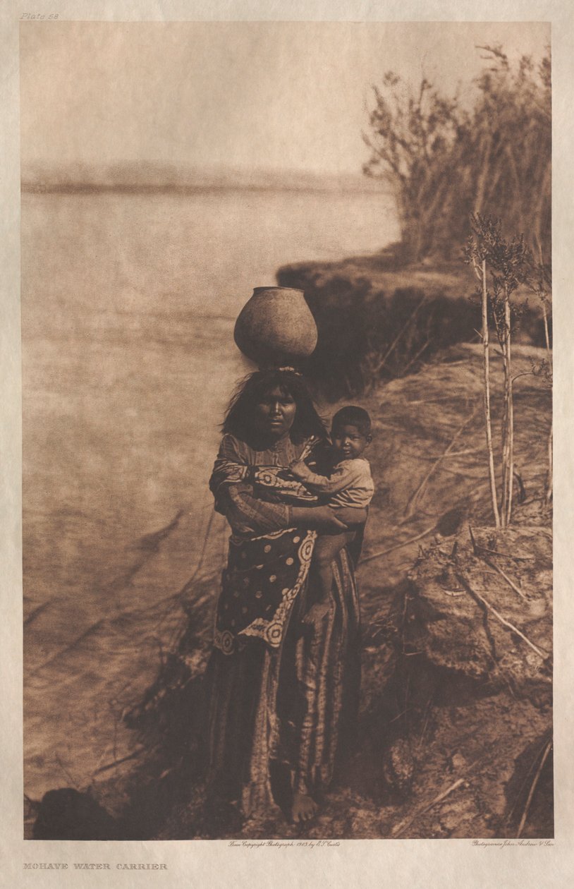 Salkku II, levy 58: Mohave Water Carrier tekijältä Edward S. Curtis