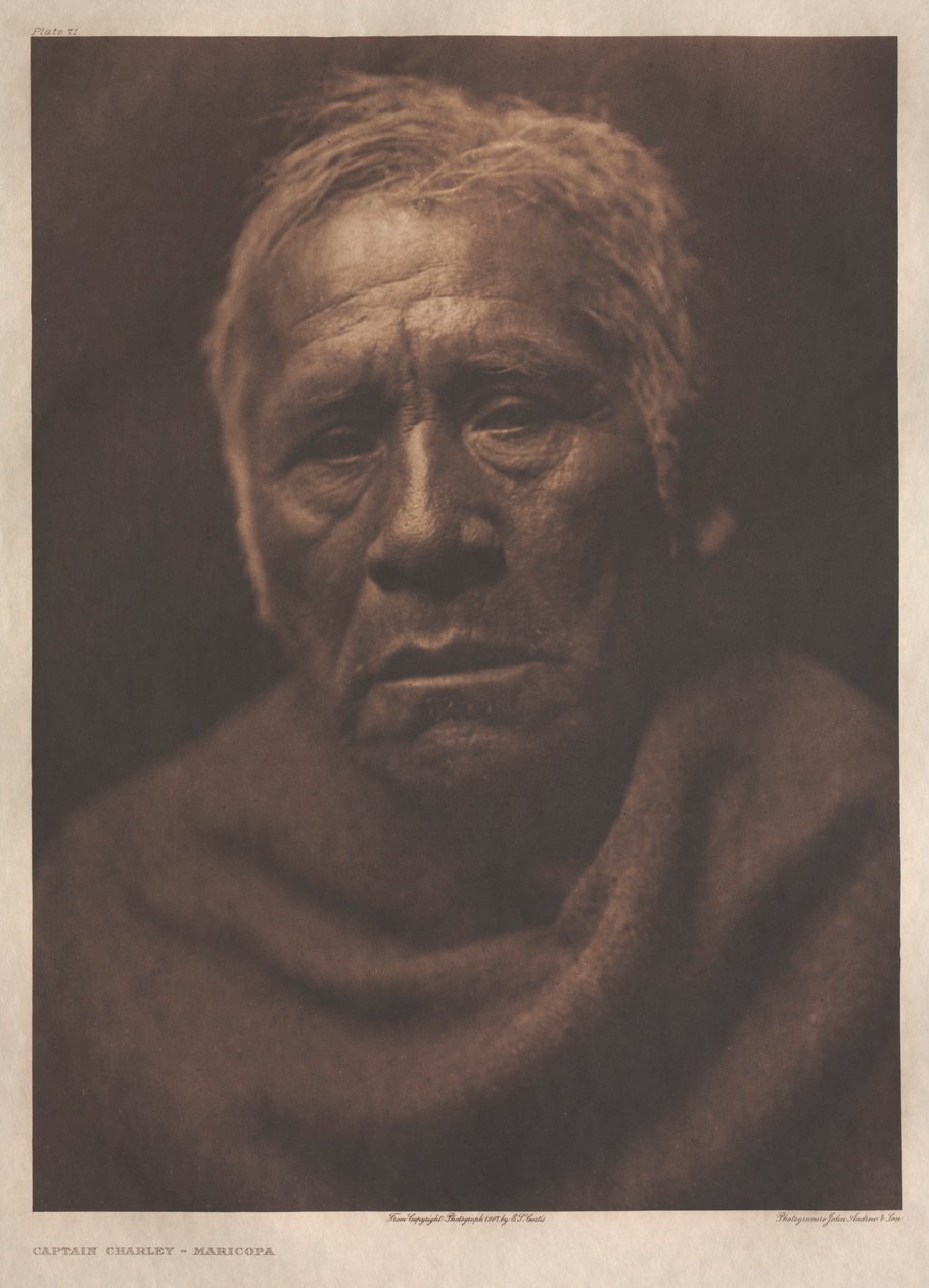 Salkku II, levy 71: Charley - Maricopa tekijältä Edward S. Curtis