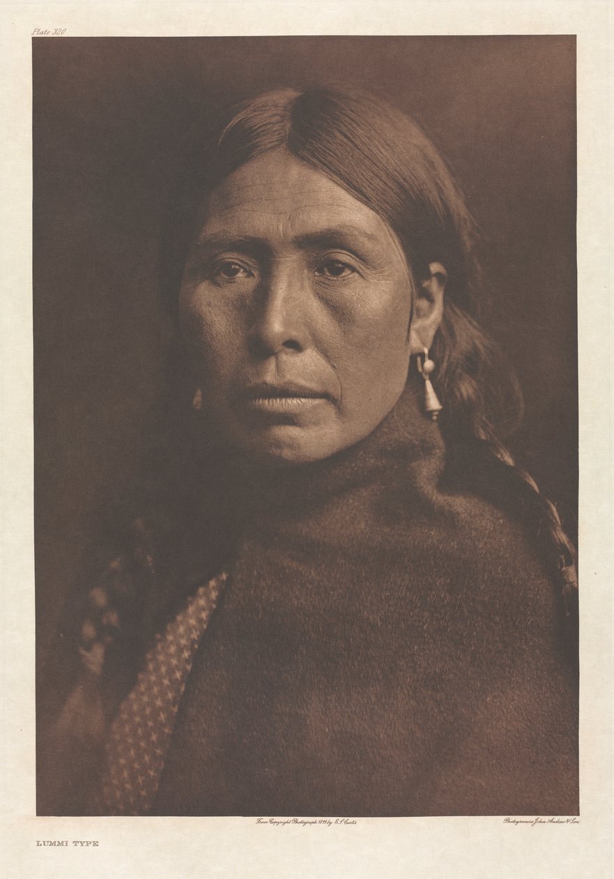 Portfolio IX, levy 320: Lummi-tyyppi tekijältä Edward S. Curtis
