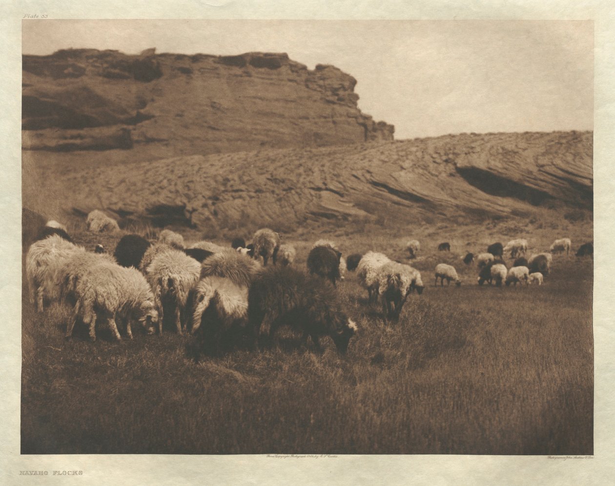 Salkku I, levy 33: Navaho-parvet tekijältä Edward S. Curtis