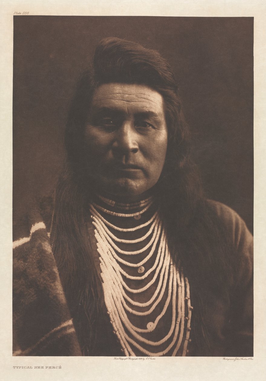 Portfolio VIII, levy 258: Tyypillinen Nez Perce tekijältä Edward S. Curtis