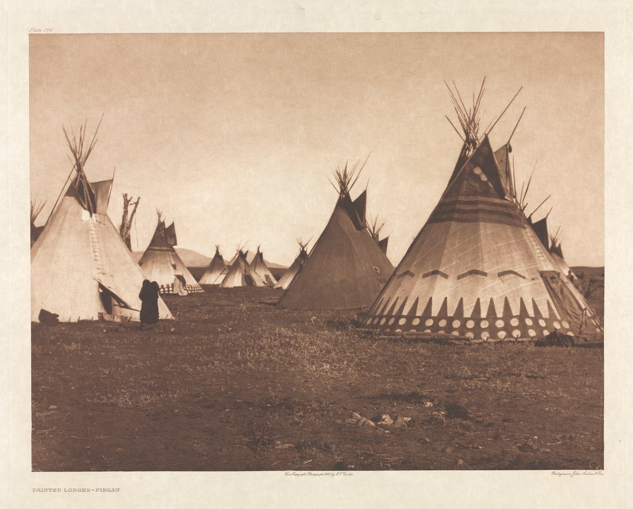 Portfolio VI, levy 186: Painted Lodges - Piegan tekijältä Edward S. Curtis