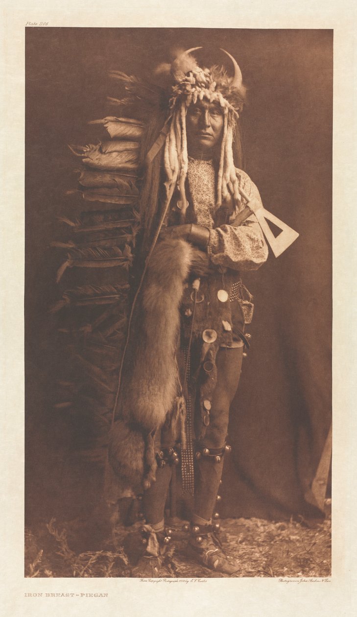 Portfolio VI, levy 206: Iron Breast - Piegan tekijältä Edward S. Curtis