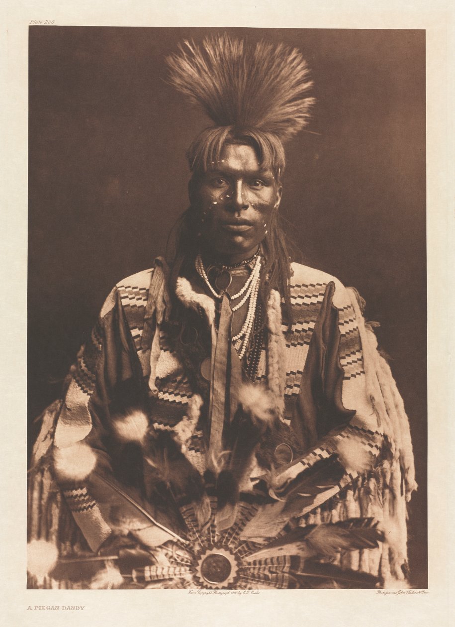 Portfolio VI, levy 208: Piegan Dandy tekijältä Edward S. Curtis