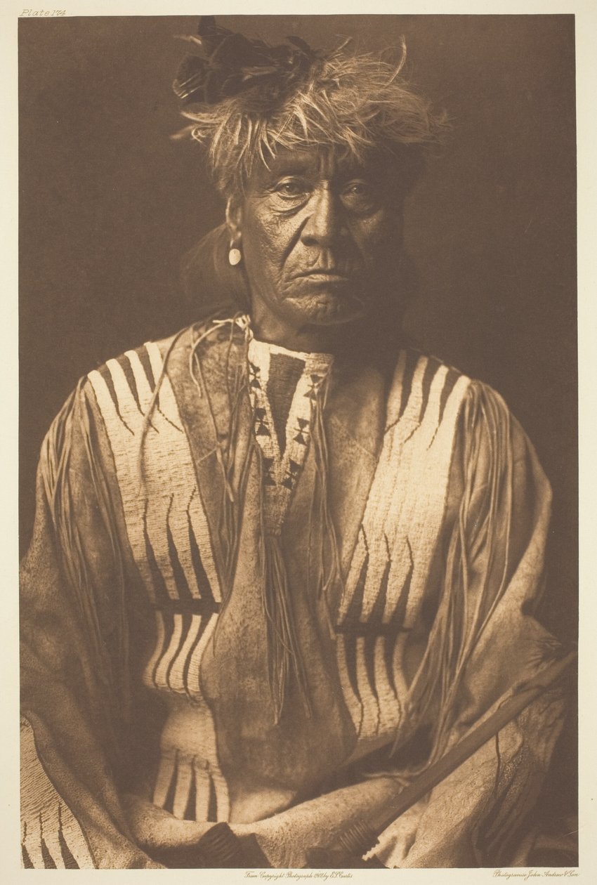Punainen ruoska - Atsina tekijältä Edward S. Curtis
