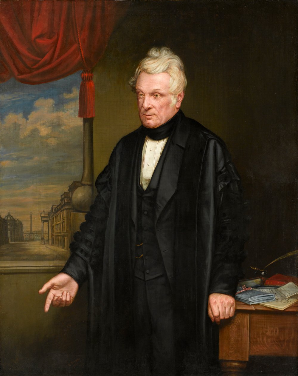 John Claytonin muotokuva, englantilainen lakimies ja arkeologi, 1863 tekijältä Edward Sawyer