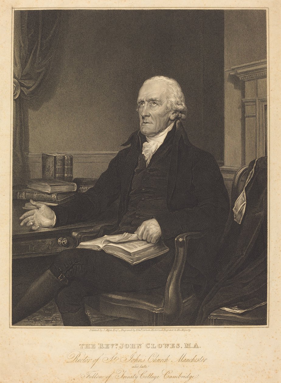 Pastori John Clowes tekijältä Edward Scriven after Joseph Allen