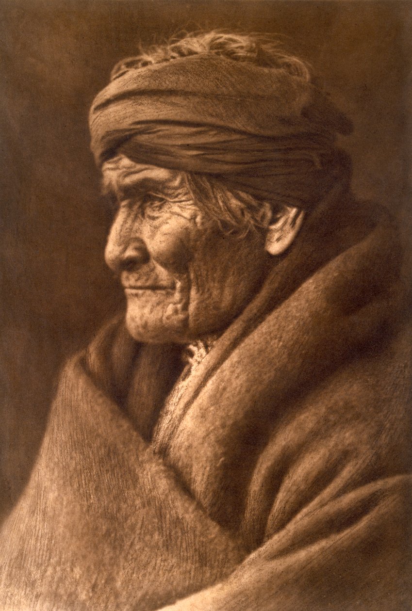 Geronimo, Apassien päällikkö, vanhana miehenä vuonna 1907 (syväpaino) tekijältä Edward Sheriff Curtis
