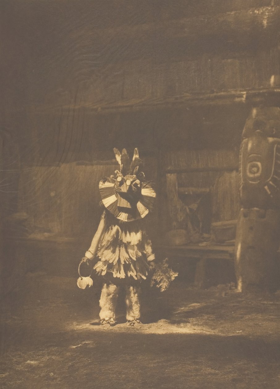 Naamioitunut tanssija - Cowichan, 1912. tekijältä Edward Sheriff Curtis