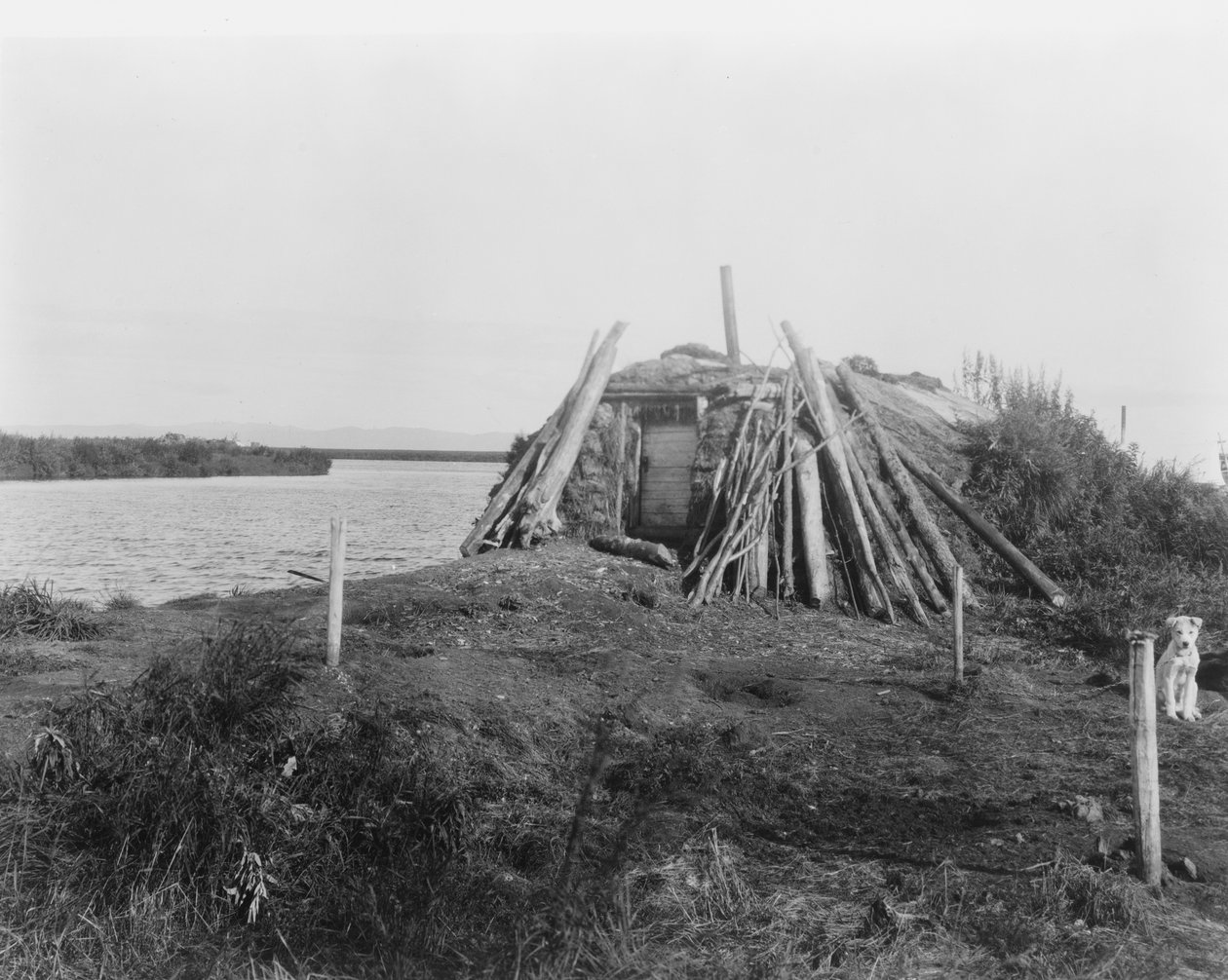 Selawik-joella, n. 1929 (m/w kuva) tekijältä Edward Sheriff Curtis