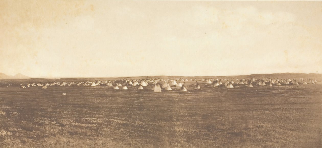 Sun Dance Campment - Piegan, 1900. tekijältä Edward Sheriff Curtis