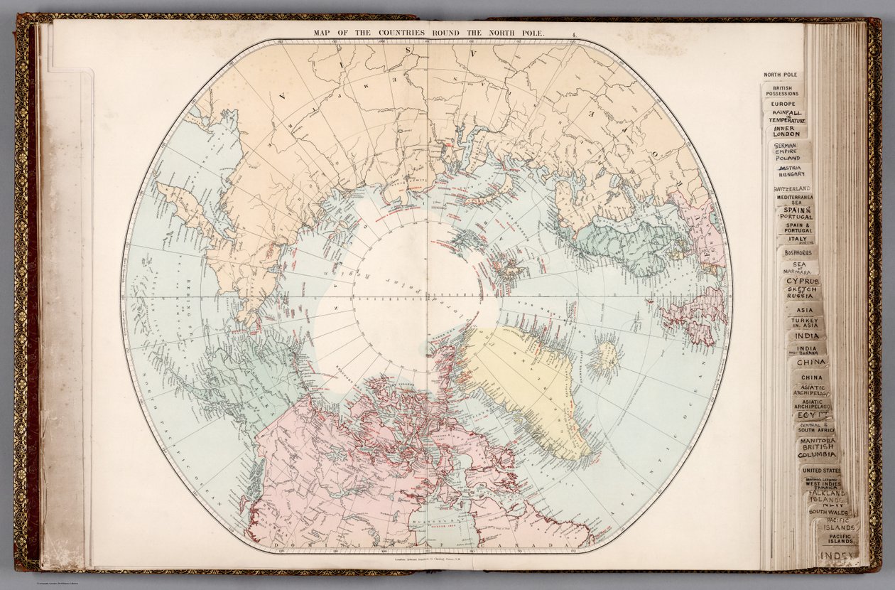 Lontoon yleismaantieteellinen atlas, 1887 (14053008). tekijältä Edward Stanford