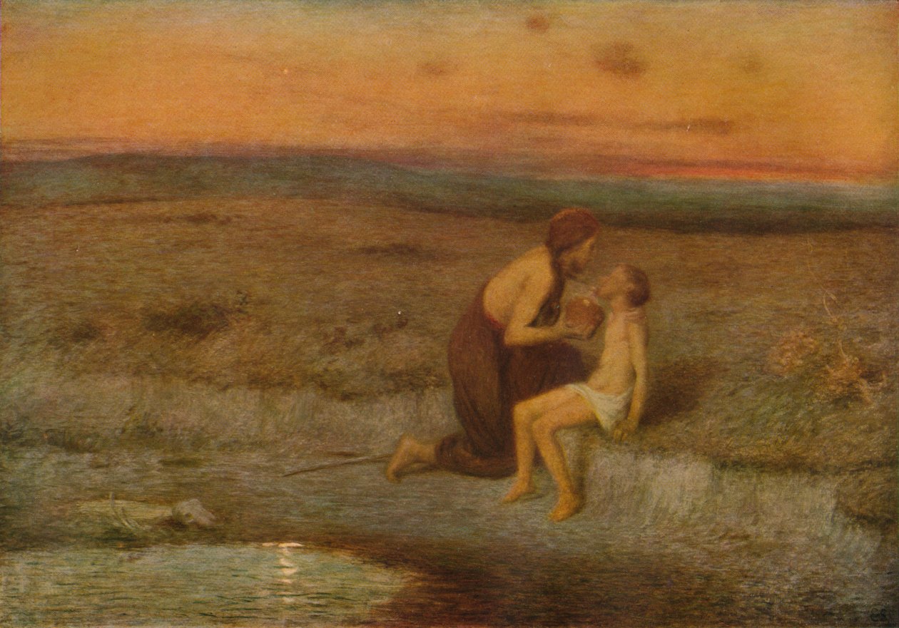 Hagar ja Ismael, 1800-luku tekijältä William Edward Stott