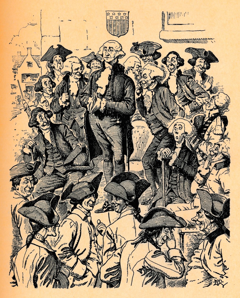 George Washington yrittää valehdella, c1900 tekijältä Edward Tennyson Reed