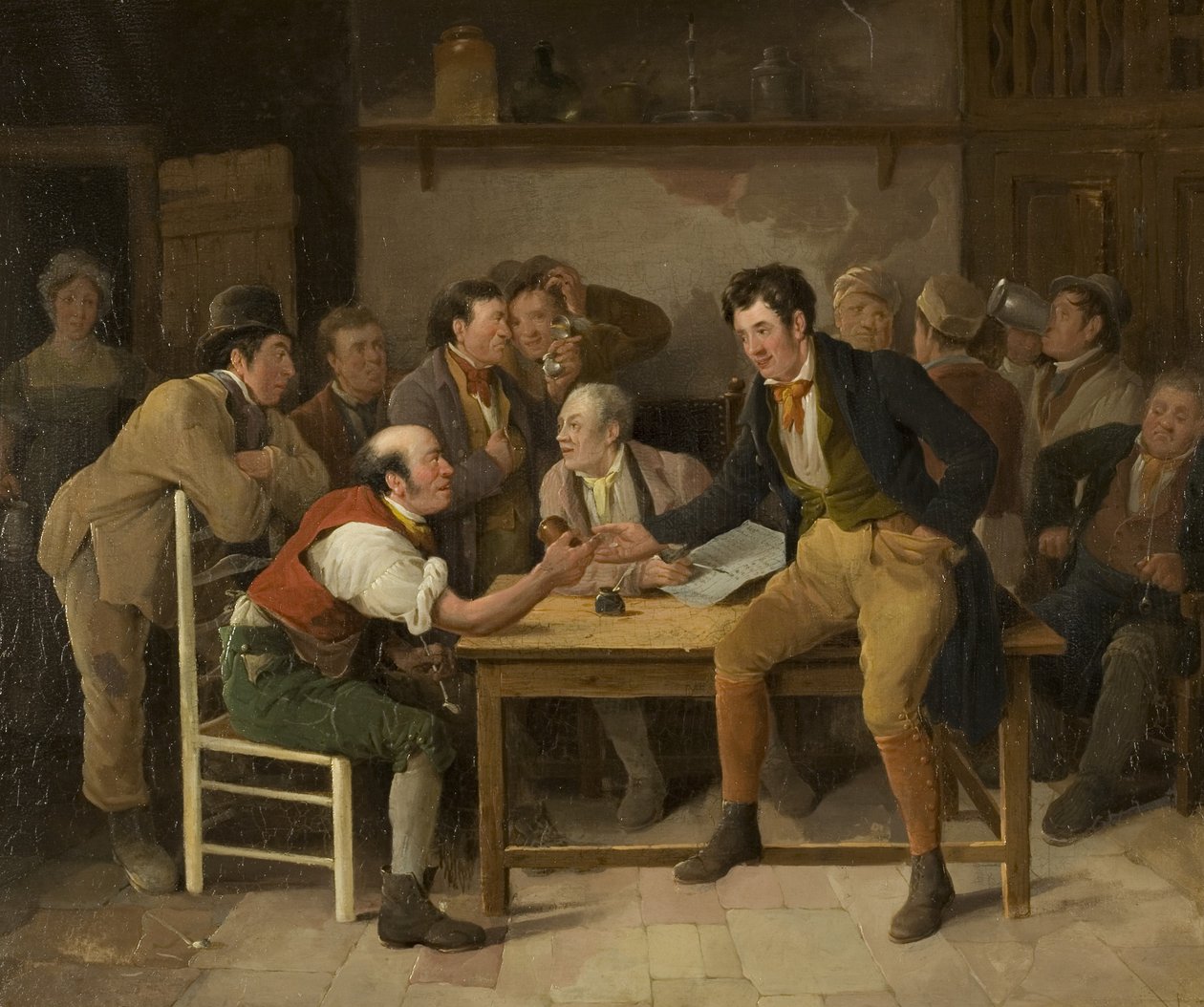 Inn Scene, noin 1820 tekijältä Edward Villiers Rippingille