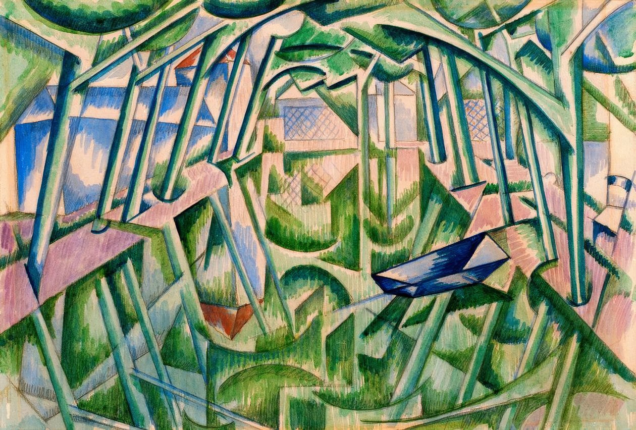(Reflections in Water) Allas puita ja punttia tekijältä Edward Wadsworth
