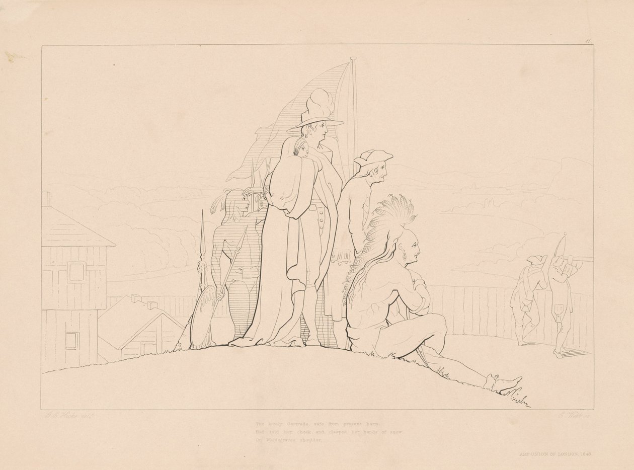 Ihana Gertrude, turvassa nykyiseltä haitalta tekijältä Edward Webb, after George Elgar Hicks