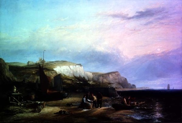 Dutch Pincks purkaa saaliinsa Egmond Aan Zeeltä tekijältä Edward William Cooke