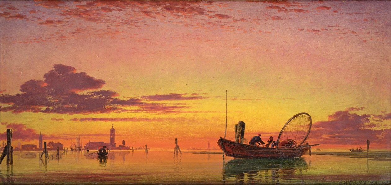 Mazzorto laguunilla, Venetsia, 1864 tekijältä Edward William Cooke