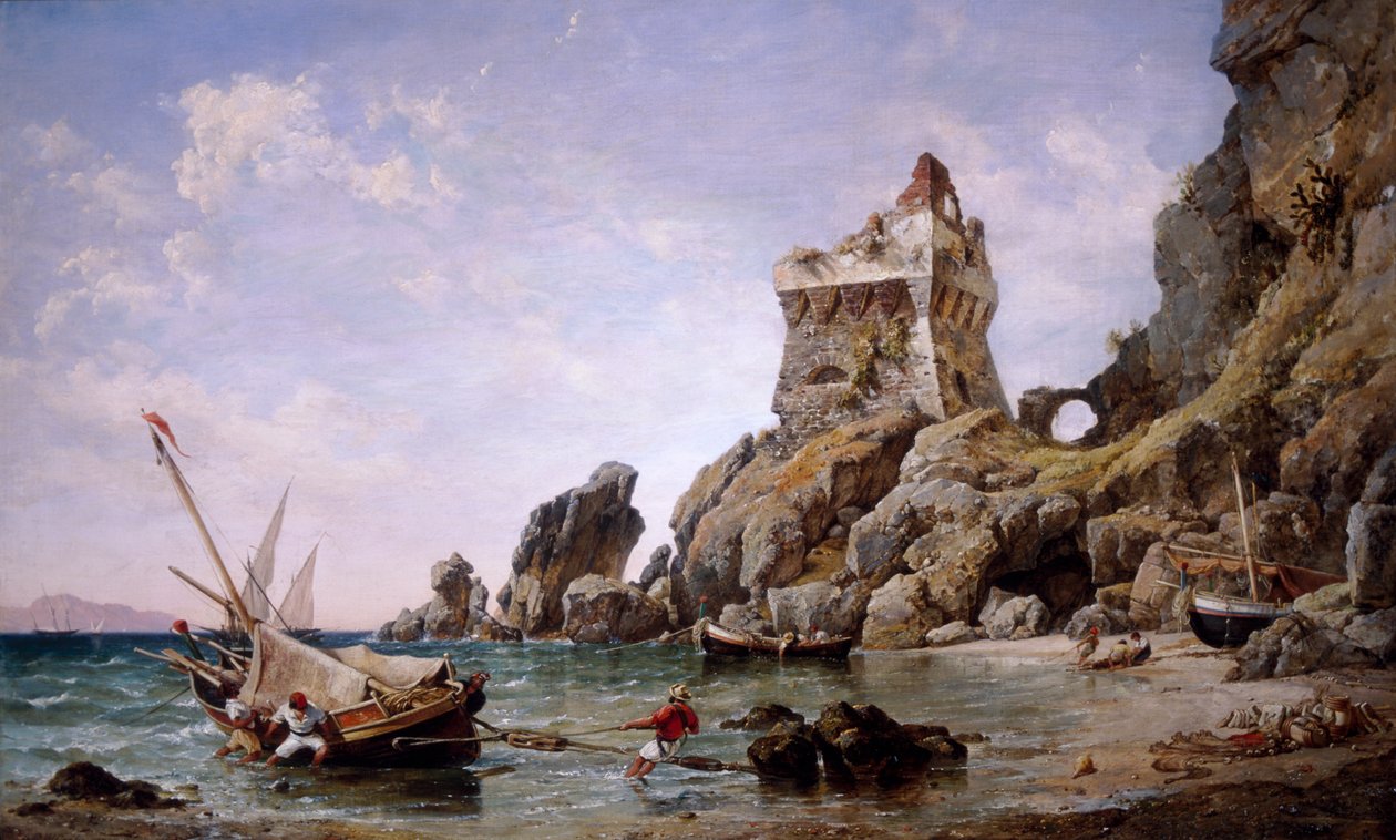 Salerno, Italia, 1849. tekijältä Edward William Cooke