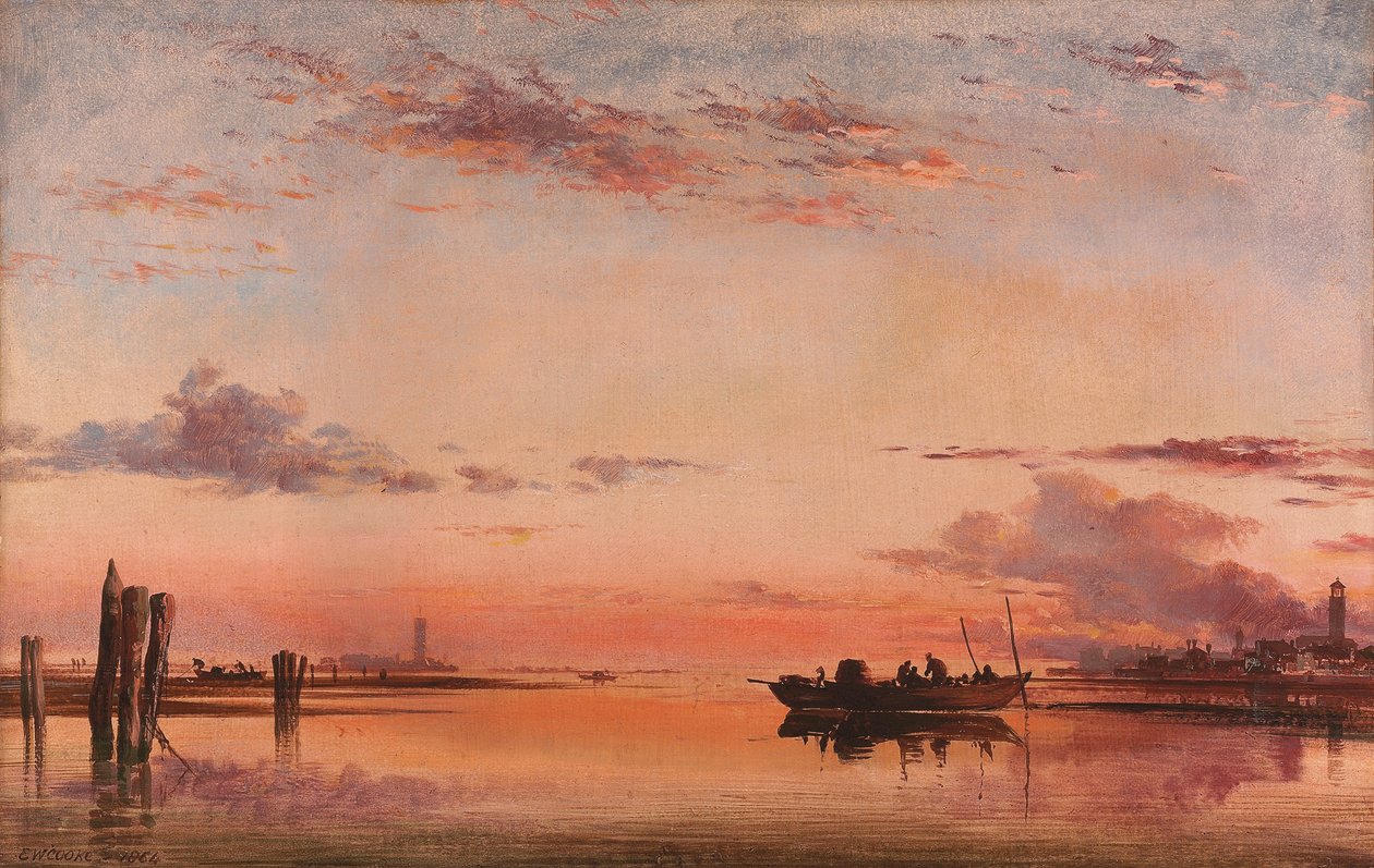 Santa Maria della Salute, Venetsia: Ilta, tekijältä Edward William Cooke