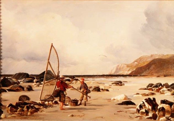 Katkaravunpyytäjät rannalla tekijältä Edward William Cooke