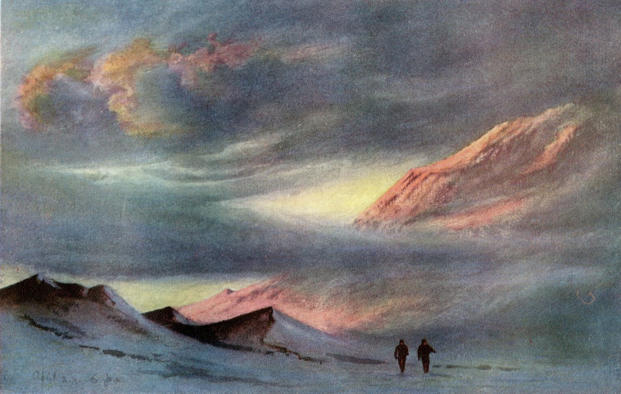 Auringonlasku Hut Pointista, 2. huhtikuuta 1911, 1913 tekijältä Charles Edward Wilson