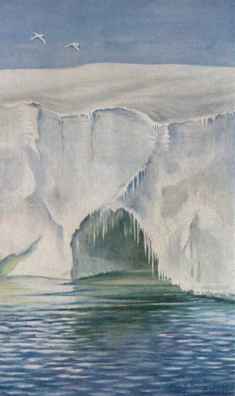 Cave in the Barrier, Cape Crozier, 4. tammikuuta 1911, 1913 tekijältä Charles Edward Wilson