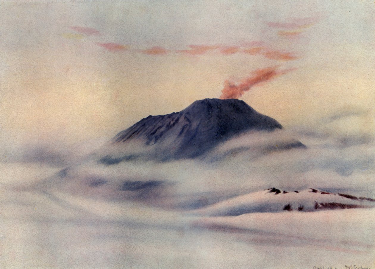 Mount Erebus, c1911, 1913. tekijältä Charles Edward Wilson