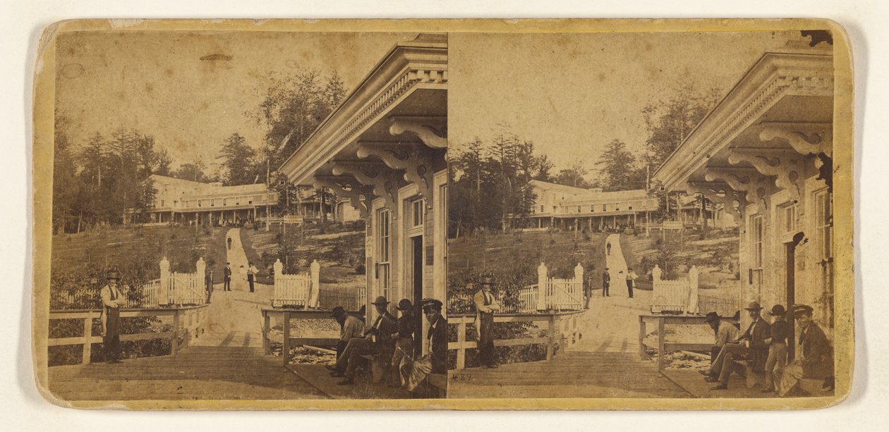 Cresson Mountain House. Se sijaitsee yhdellä Alleghenien korkeimmista huipuista...[Pennsylvania Central R.R.] tekijältä Edward and Henry T. Anthony and Co.