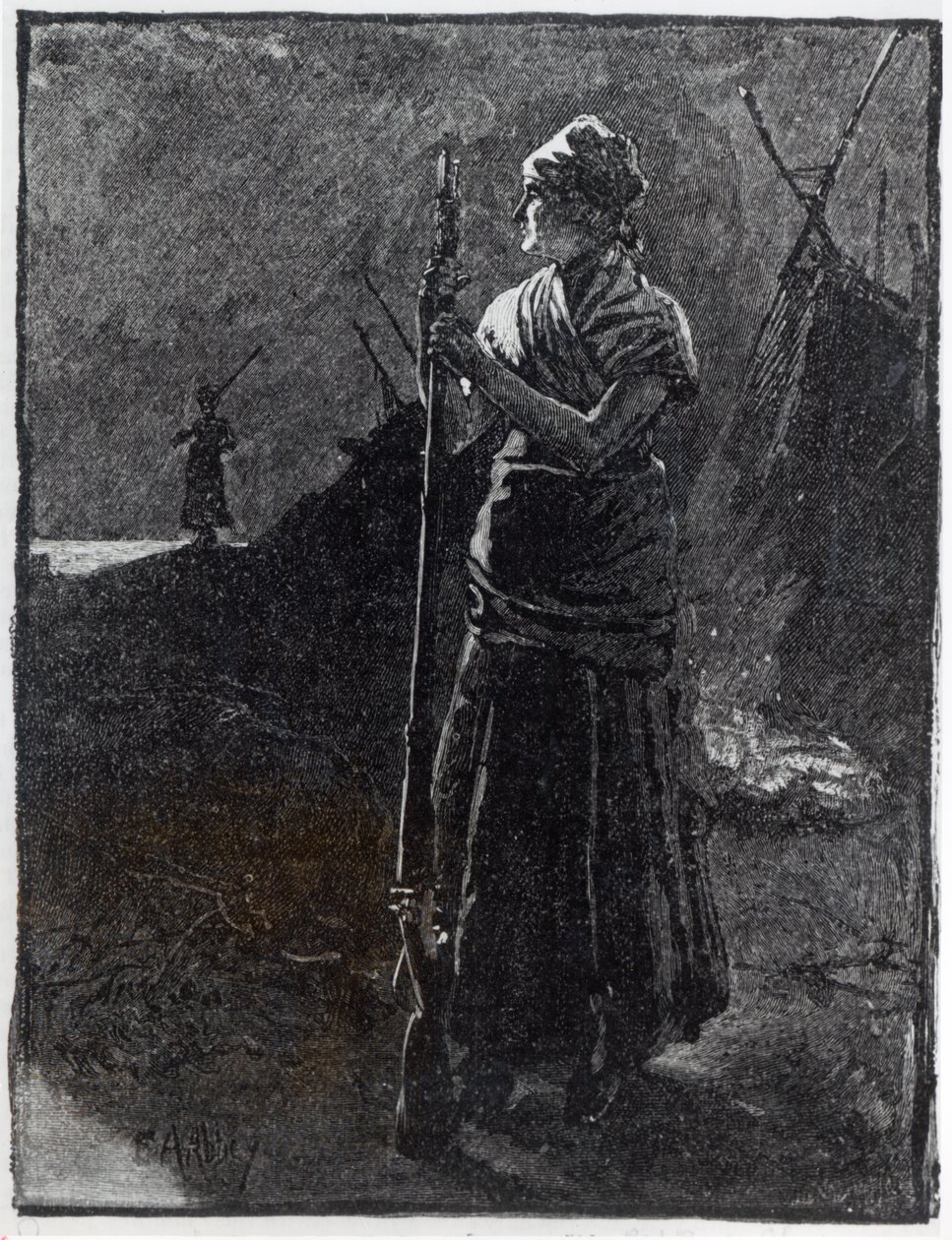 Red Riverin siirtomaalainen, 1878 tekijältä Edwin Austin Abbey