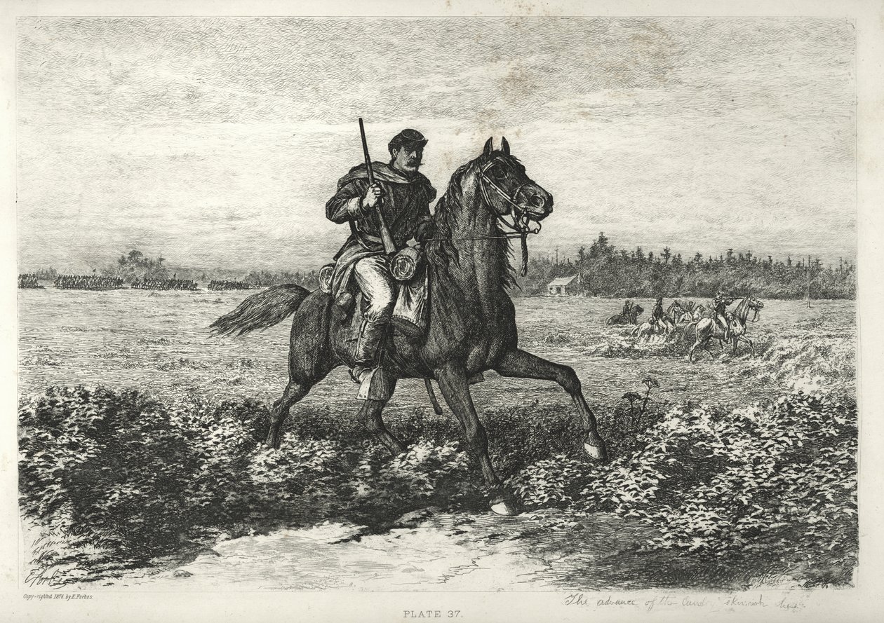 Ratsuväen taistelun eteneminen tekijältä Edwin Austin Forbes