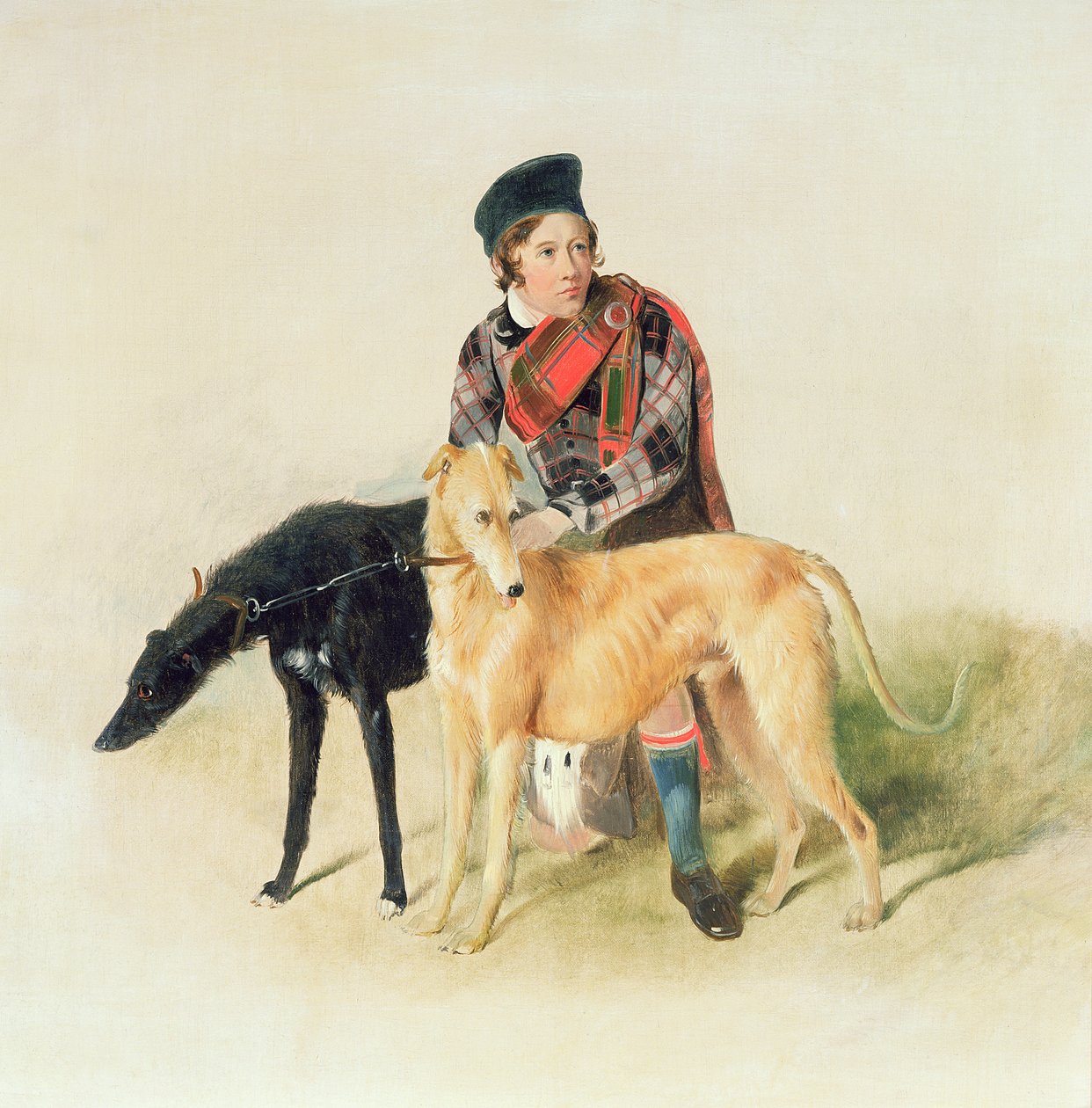 Ghillie ja kaksi hirvikoiraa tekijältä Edwin Landseer