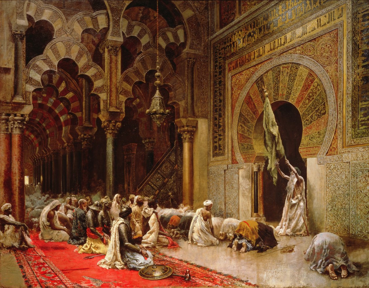 Cordoban moskeijan sisätilat, noin 1880 tekijältä Edwin Lord Weeks
